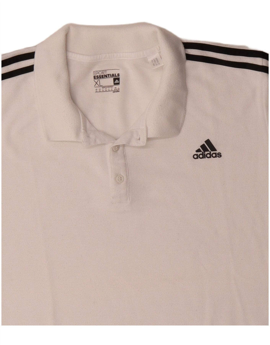 Adidas Mens Climalite Polo Shirt XL White Polyester