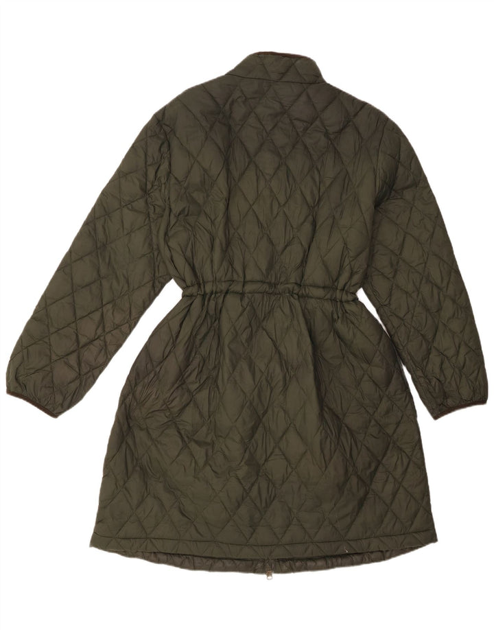 Marks & Spencer Womens Quilted Padded Coat UK 18 XL Khaki Polyamide