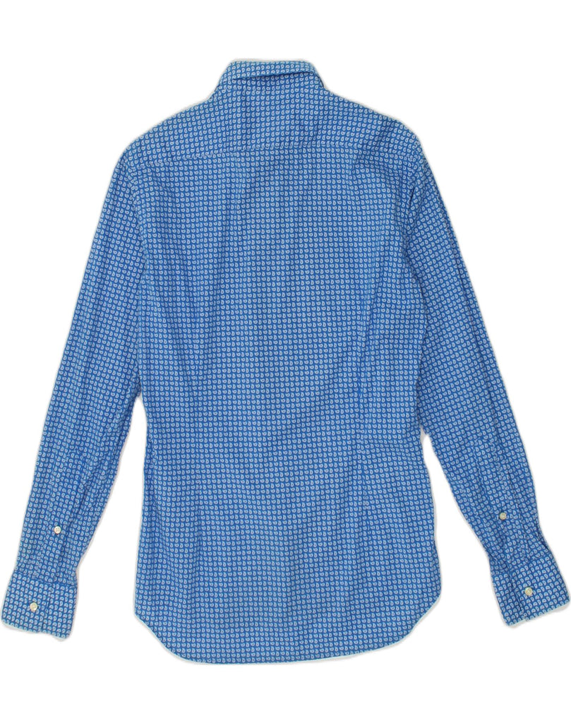 VINTAGE Mens Shirt Size 15 Medium Blue Polka Dot Cotton | Vintage Vintage | Thrift | Second-Hand Vintage | Used Clothing | Messina Hembry 