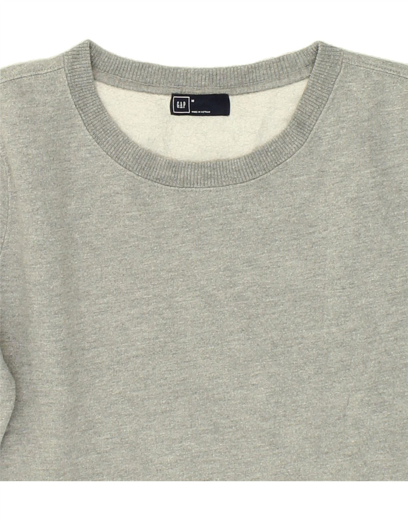 GAP Womens Sweatshirt Jumper UK 14 Medium Grey Cotton | Vintage Gap | Thrift | Second-Hand Gap | Used Clothing | Messina Hembry 
