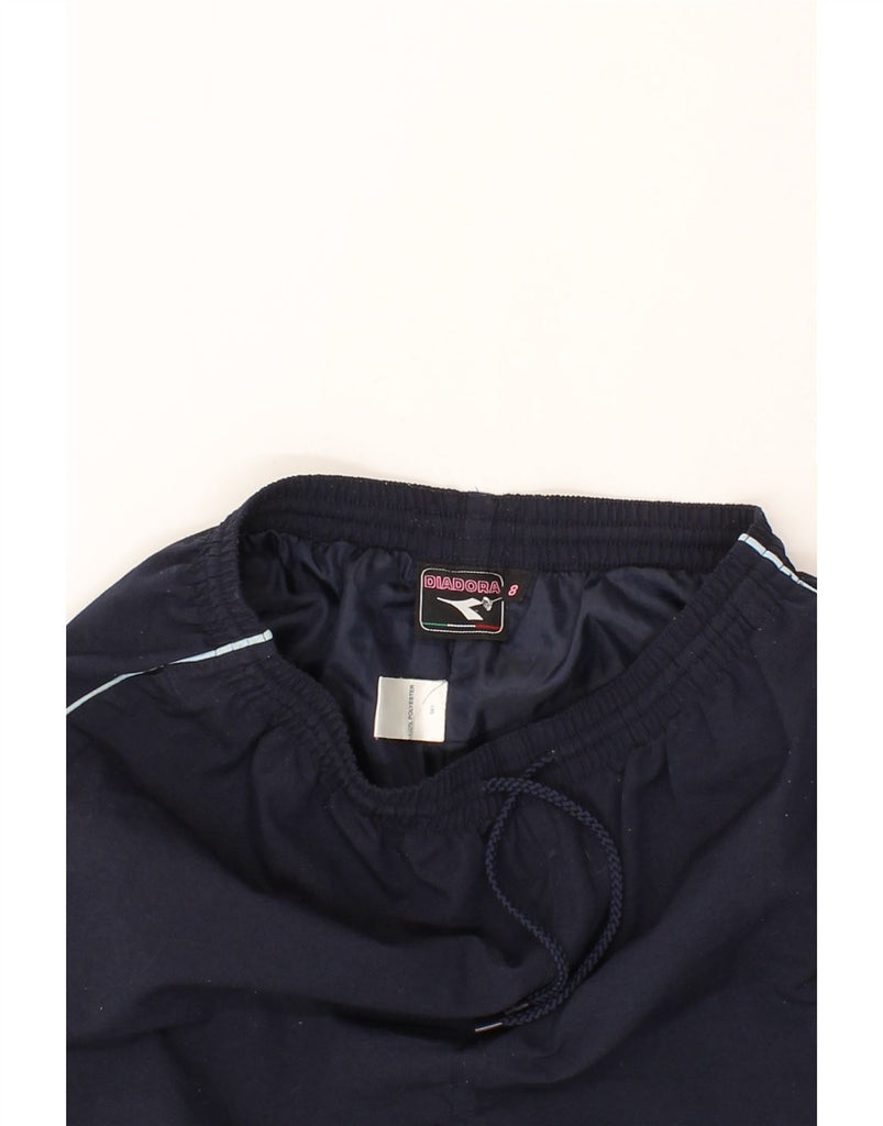DIADORA Girls Tracksuit Trousers 7-8 Years  Navy Blue Polyester Vintage Diadora and Second-Hand Diadora from Messina Hembry 