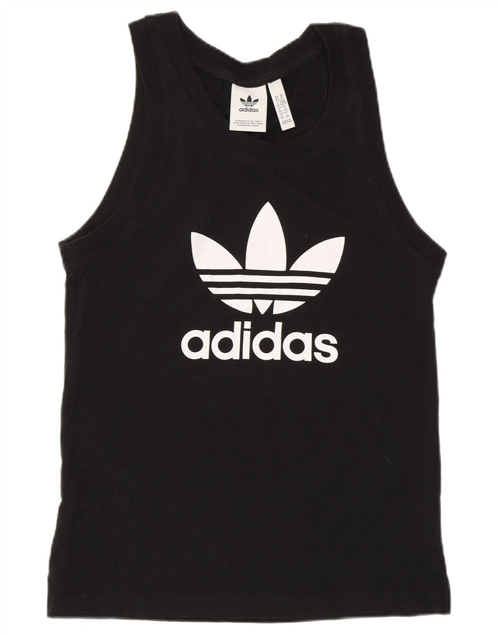 ADIDAS Mens Graphic Vest Top XS Black Cotton