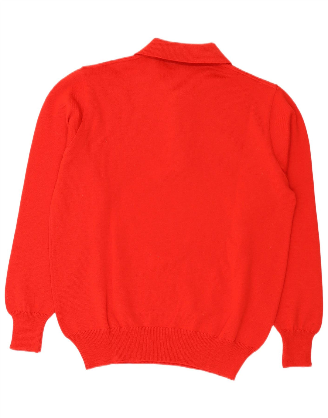 VINTAGE Mens Polo Neck Jumper Sweater IT 50 Medium Red Wool