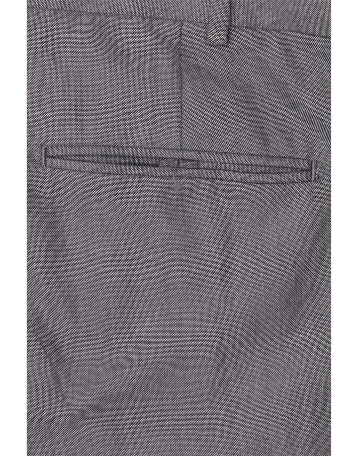 Marks & Spencer Mens Straight Suit Trousers W38 L29 Blue Polyester