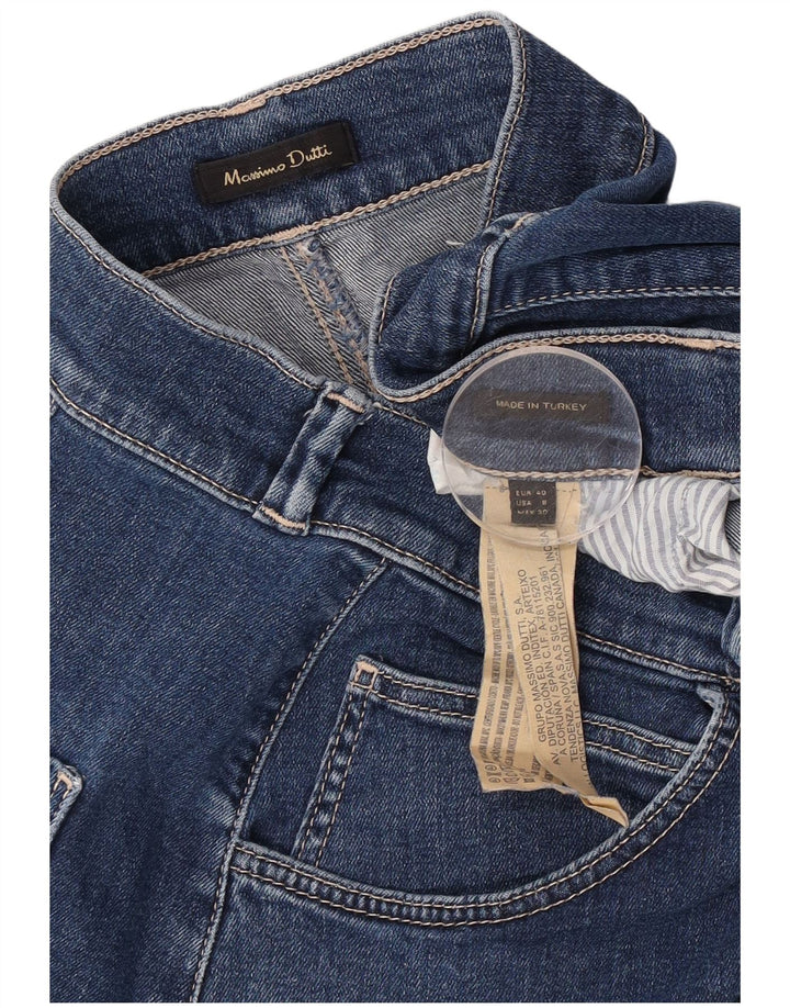 Massimo Dutti Womens Denim Skirt EU 40 Medium W30  Navy Blue Cotton