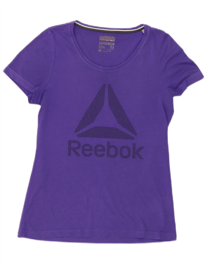 Reebok Womens T-Shirt Top UK 12 Medium Purple Polyester
