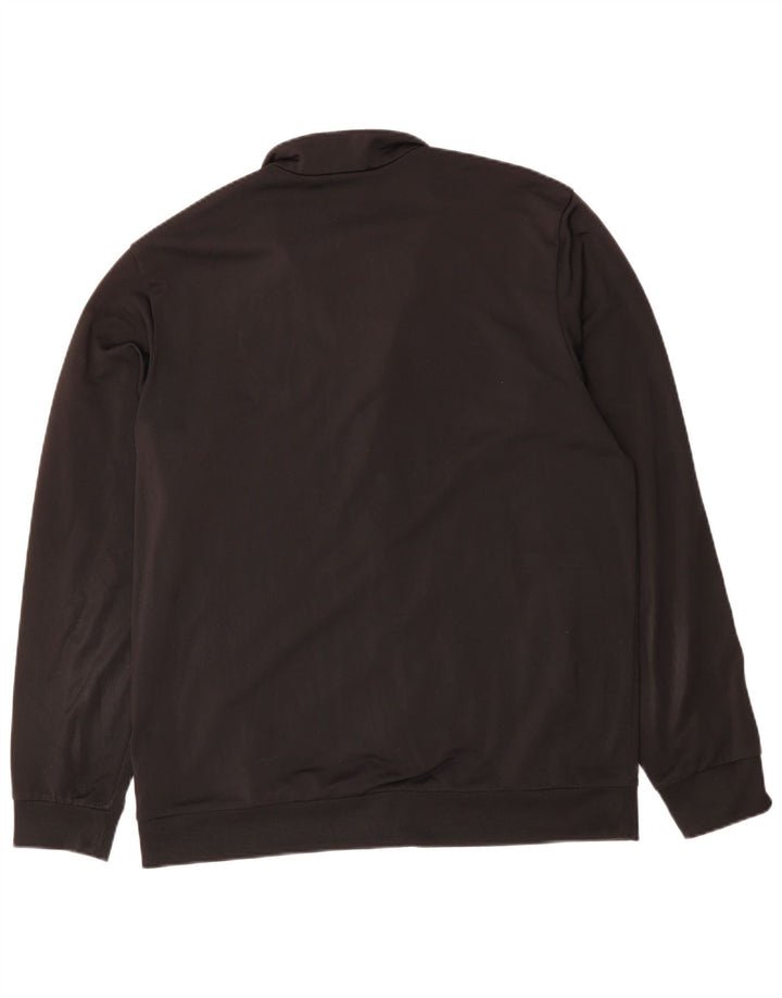 ADIDAS Mens Tracksuit Top Jacket Large Black Polyester