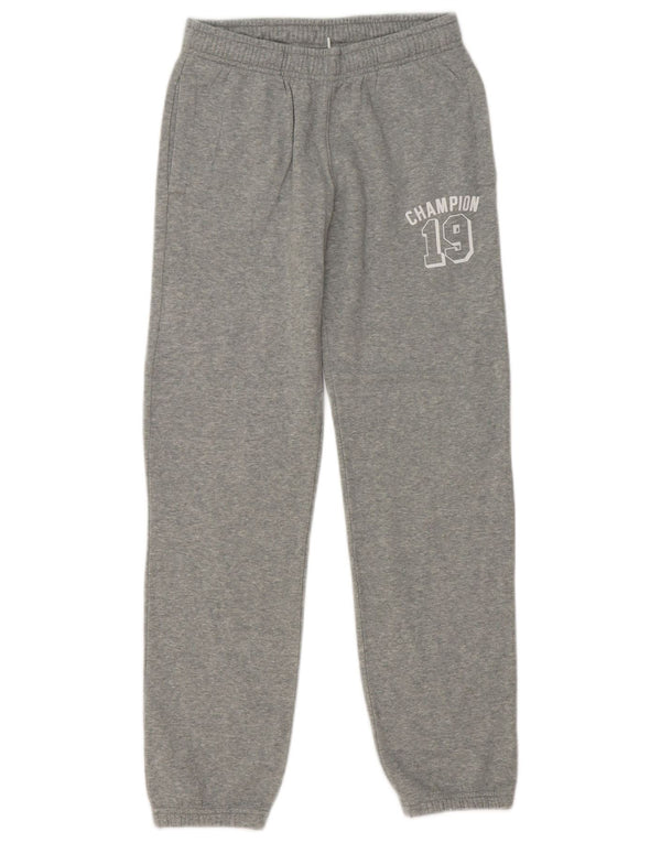 Champion Boys Tracksuit Trousers Joggers 11-12 Years Large Grey Cotton