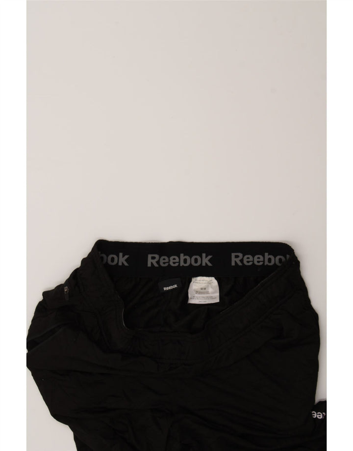 REEBOK Mens Tracksuit Trousers Medium Black Polyester Vintage Reebok and Second-Hand Reebok from Messina Hembry 
