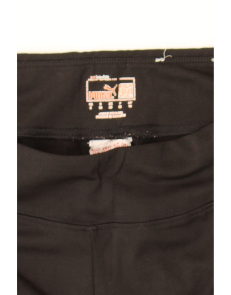 PUMA Womens Leggings UK 10 Small Black Polyester Vintage Puma and Second-Hand Puma from Messina Hembry 