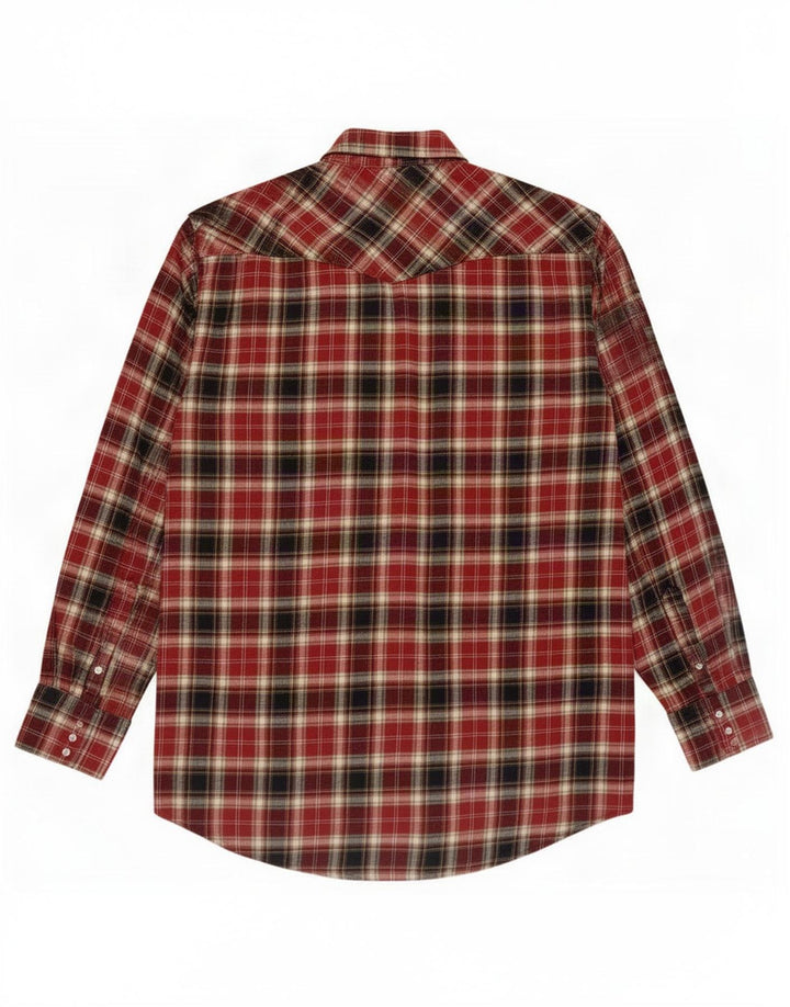 Wrangler Mens Tall Flannel Shirt Large Multicoloured Check Cotton