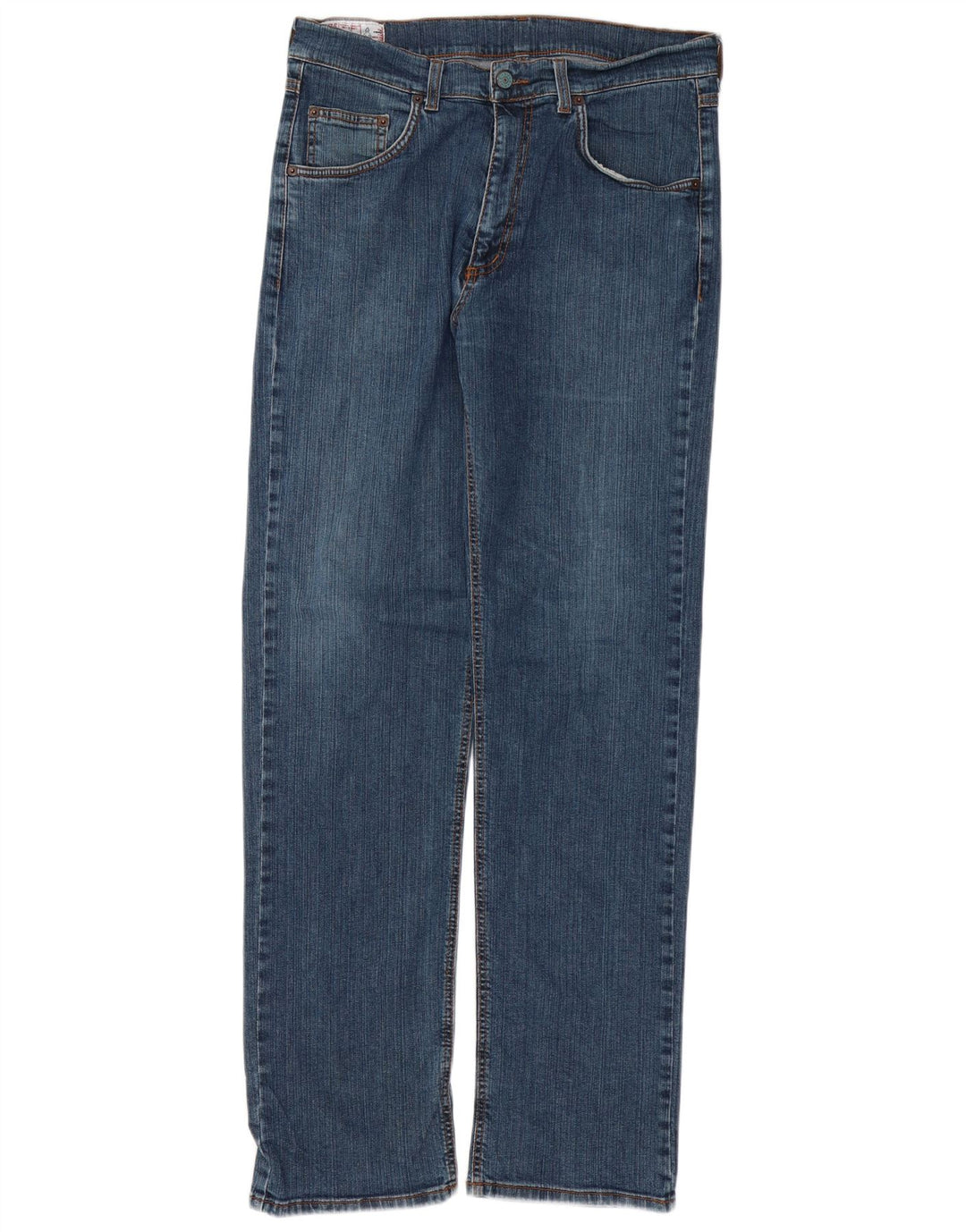 Rifle Mens Straight Jeans W33 L33 Blue Cotton