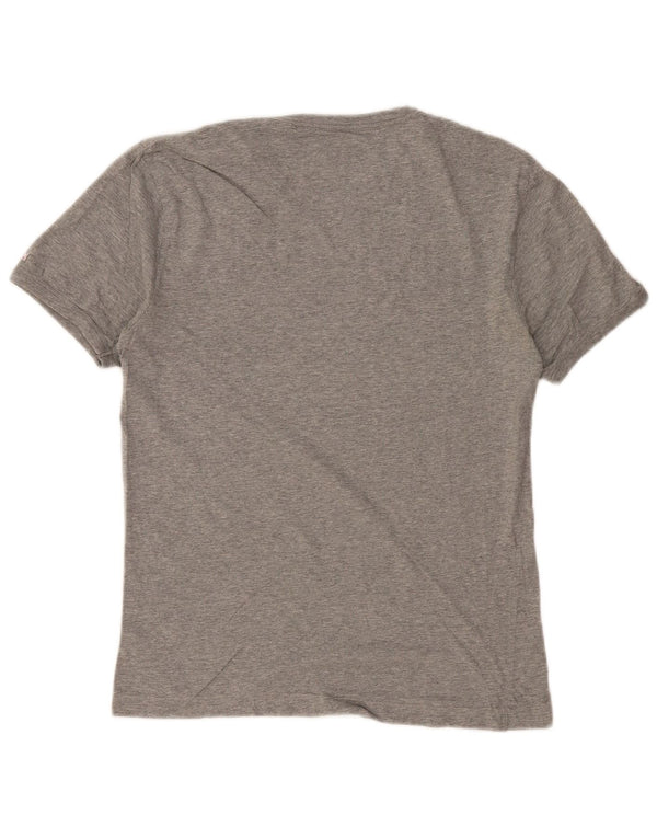 PENGUIN Mens Graphic T-Shirt Top Small Grey Cotton