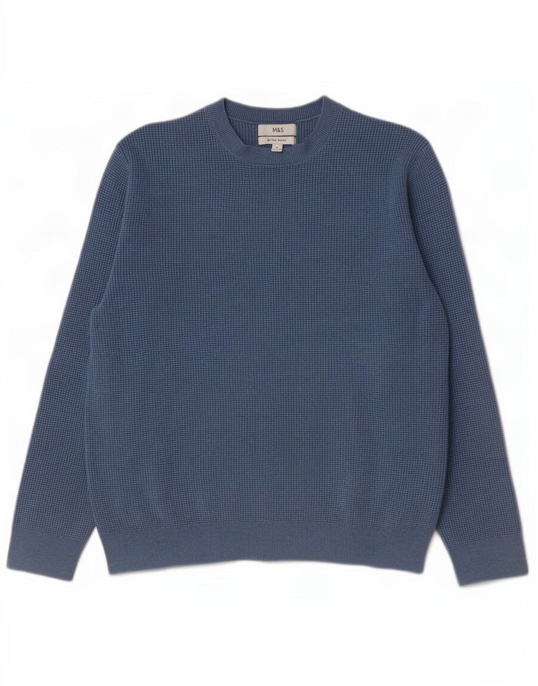 Marks & Spencer Mens Crew Neck Jumper Sweater XL Blue Polyester