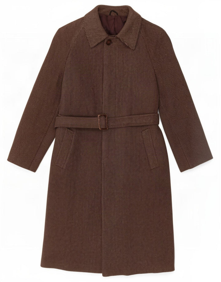 Vintage Mens Overcoat IT 46 Large Brown