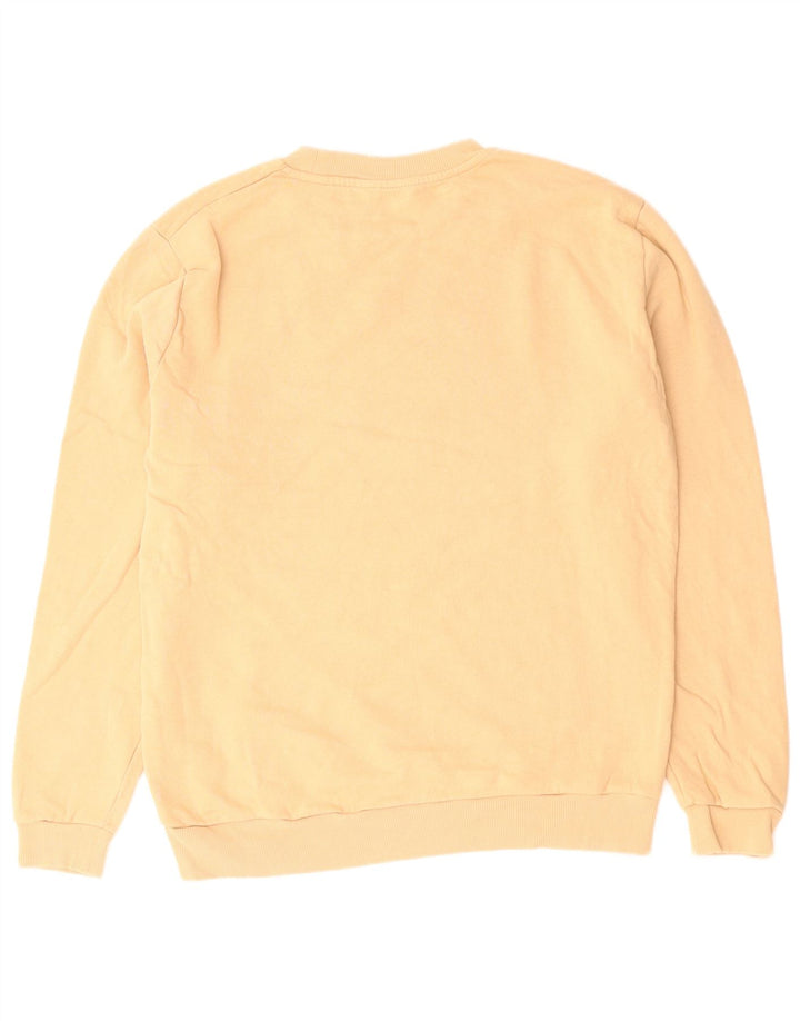 NFL Womens Graphic Sweatshirt Jumper UK 14 Medium Beige Cotton