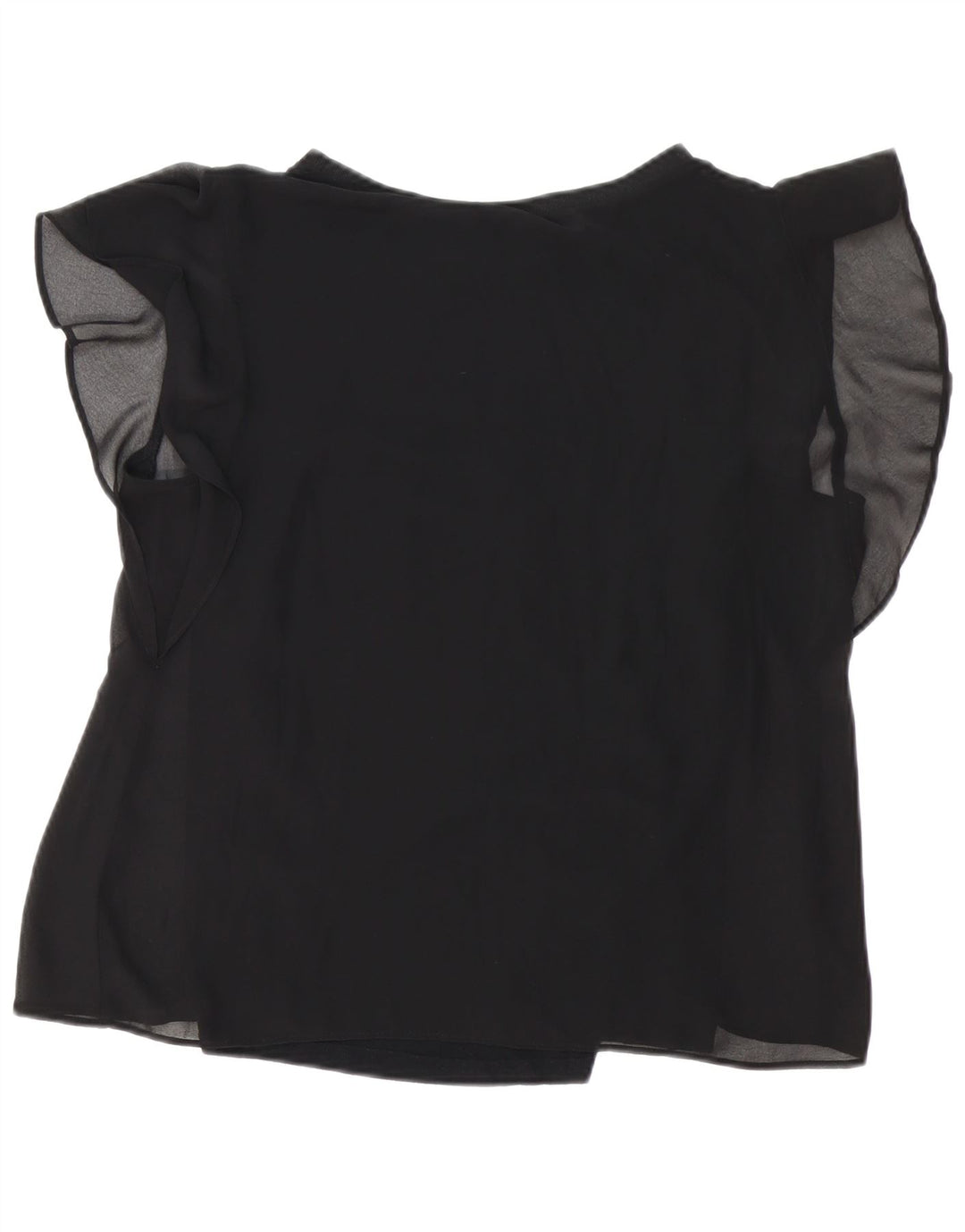 ZARA Womens Blouse Top UK 16 Large Black