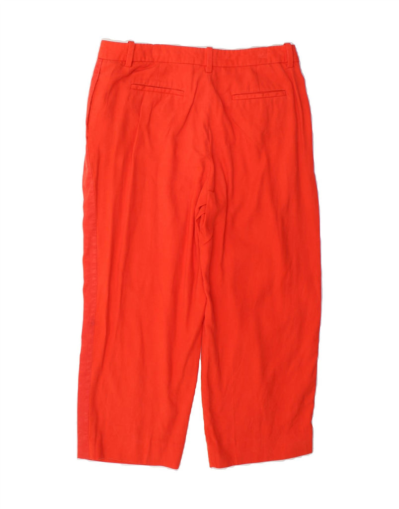 J. CREW Womens Pegged Cropped Trousers US 10 Large W34 L24 Orange Lyocell Vintage J. Crew and Second-Hand J. Crew from Messina Hembry 