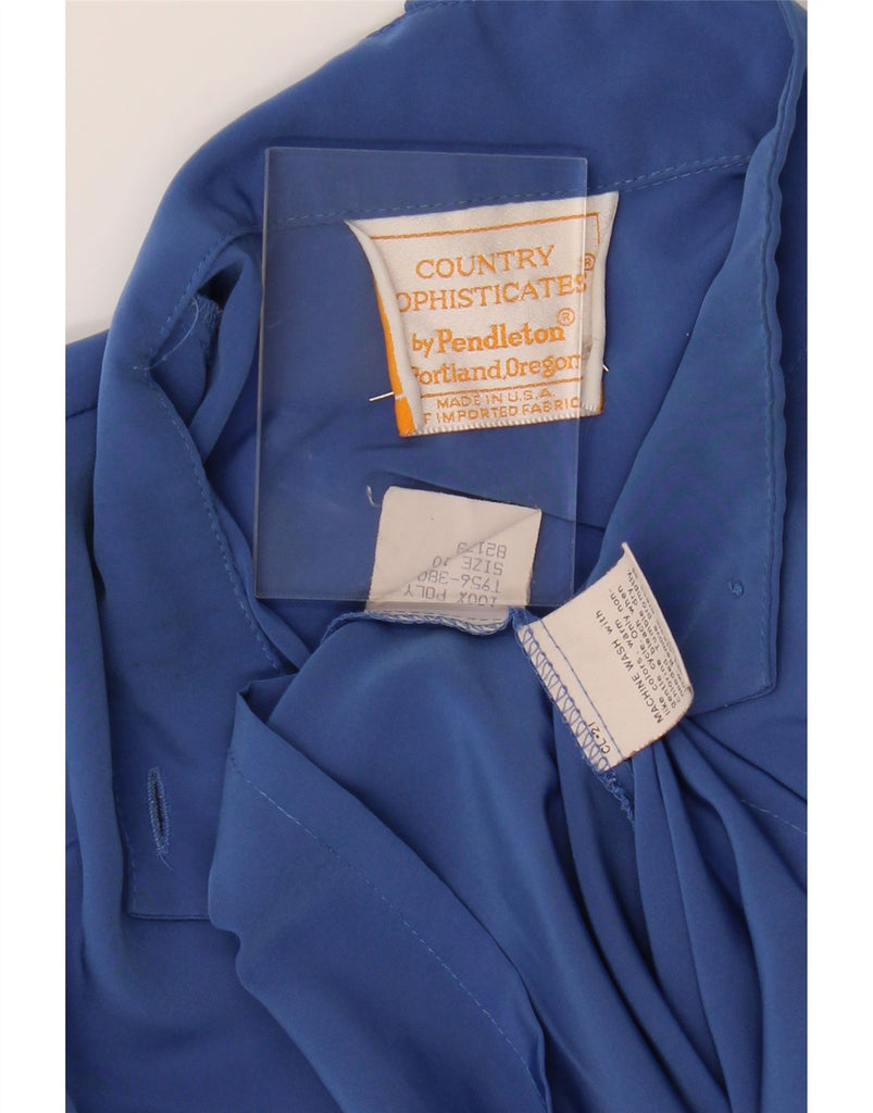 PENDLETON Womens Shirt Blouse US 10 Large Blue Polyester Vintage Pendleton and Second-Hand Pendleton from Messina Hembry 