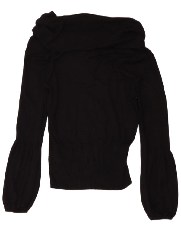 Coast Womens Off Shoulder Top UK 14 Medium  Black Viscose