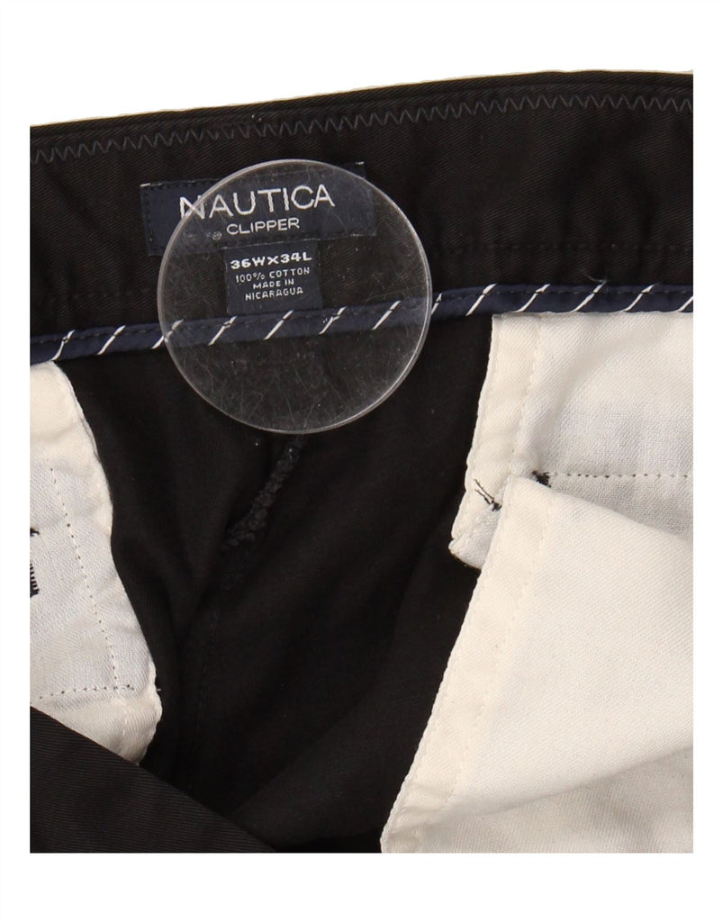 NAUTICA Mens Clipper Straight Chino Trousers W36 L34 Black Cotton Vintage Nautica and Second-Hand Nautica from Messina Hembry 