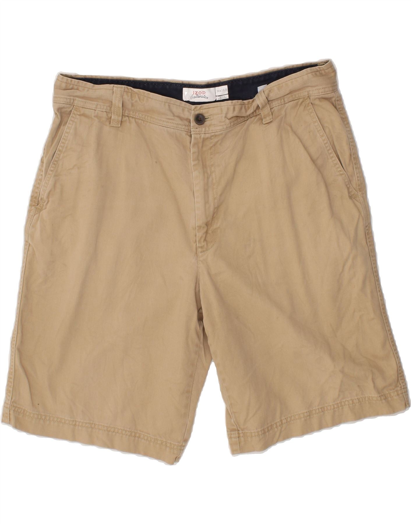 IZOD Mens Salt Water Chino Shorts W36 Large Beige Cotton Vintage Second Hand Clothing Online Messina Hembry