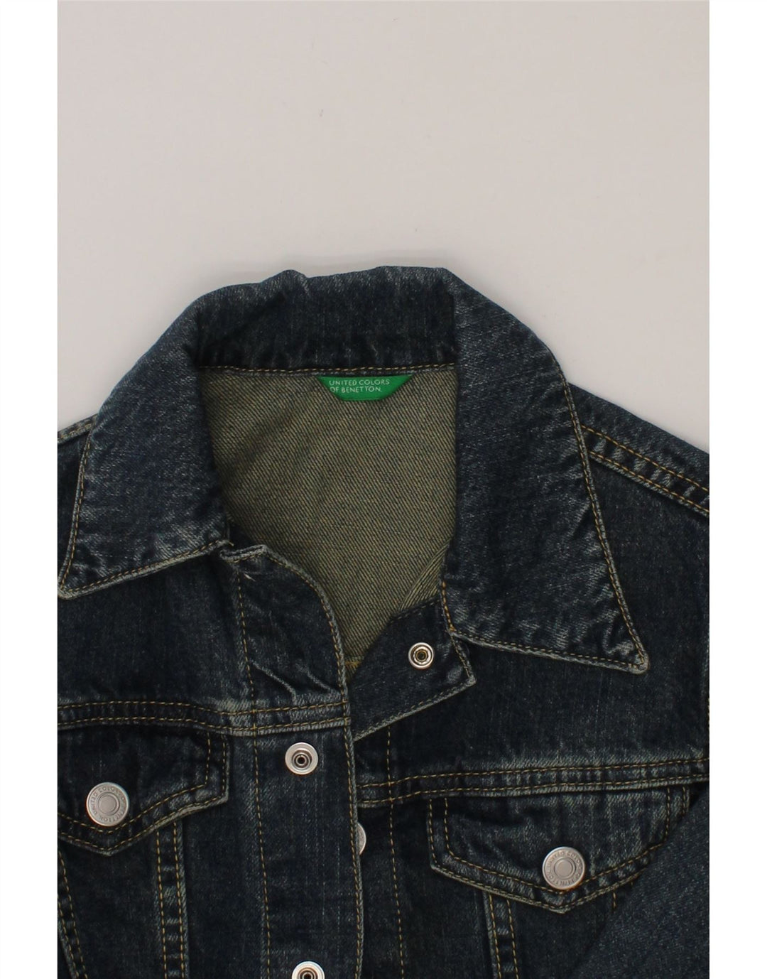 BENETTON Boys Denim Jacket 5-6 Years Small  Blue Cotton Vintage Benetton and Second-Hand Benetton from Messina Hembry 