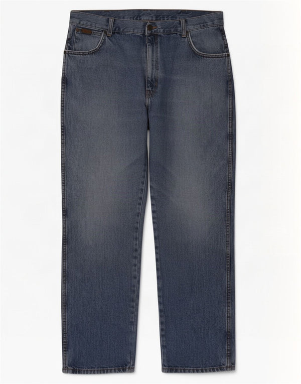 Wrangler Mens Texas Straight Jeans W38 L30 Blue Cotton