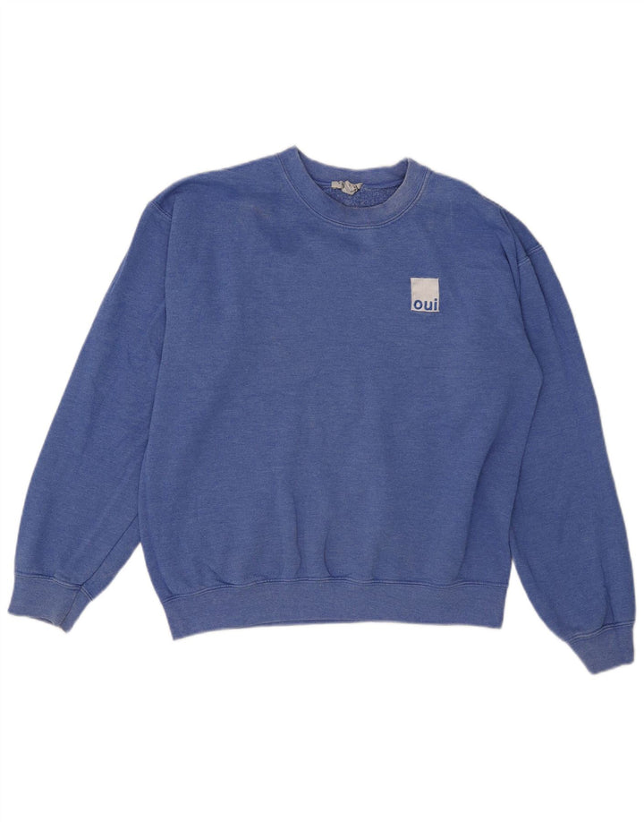 Topshop Womens Sweatshirt Jumper UK 12 Medium Blue