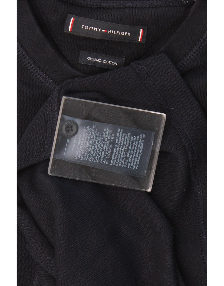TOMMY HILFIGER Mens Top Long Sleeve Medium Navy Blue Cotton