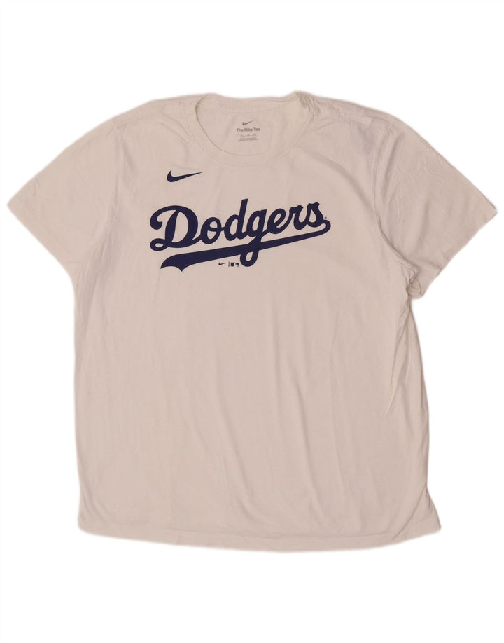 Nike Mens Dodgers Graphic T-Shirt Top XL White Cotton