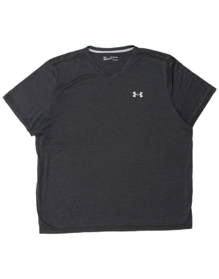 UNDER ARMOUR Mens Heat Gear T-Shirt Top 2XL Black