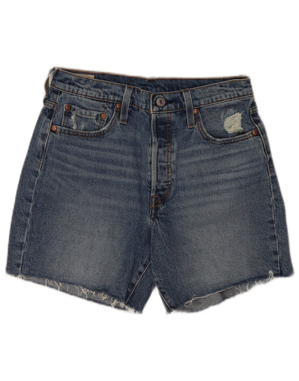 Levi's Womens 501 Denim Shorts W28 Medium Blue Cotton