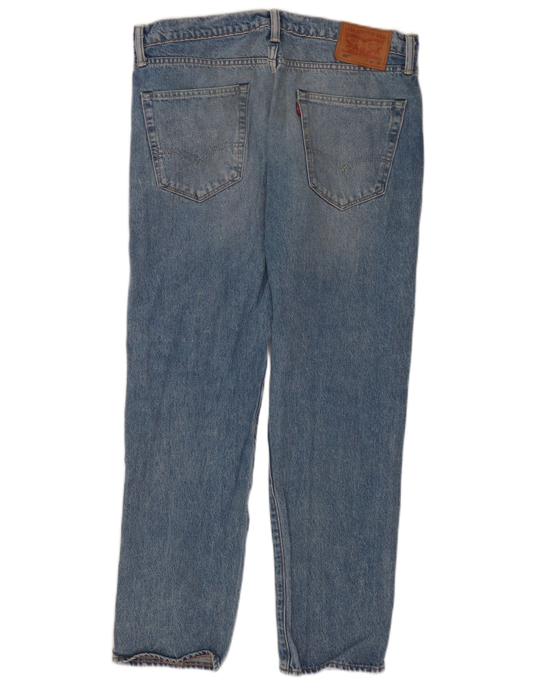Levi's Mens 502 Tapered Jeans W34 L32 Blue Cotton