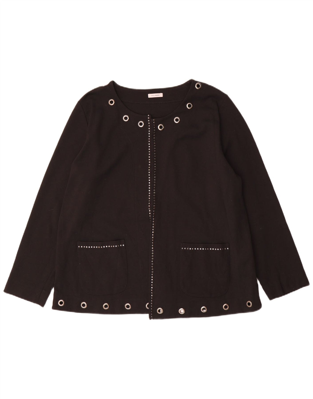 Fiorella Rubino Womens Oversized Open Blazer Jacket UK 14 Medium Black