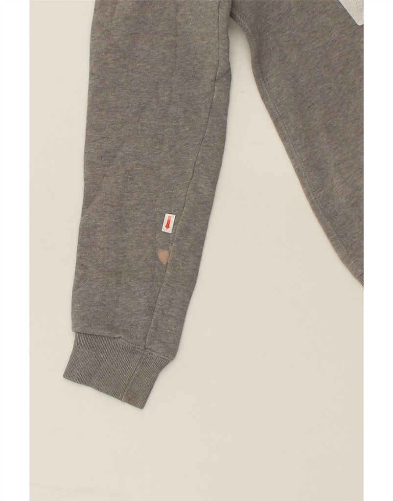 JACK WILLS Womens Loose Fit Graphic Hoodie Jumper UK 10 Small Grey Cotton | Vintage Jack Wills | Thrift | Second-Hand Jack Wills | Used Clothing | Messina Hembry 
