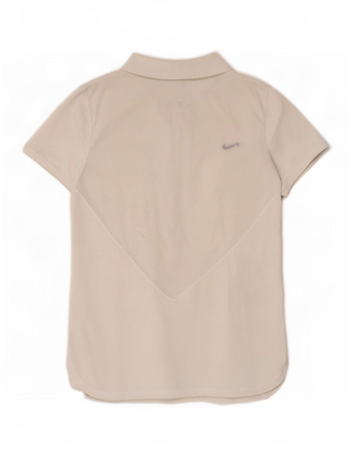 Nike Womens Polo Shirt UK 8/10 Small Off White