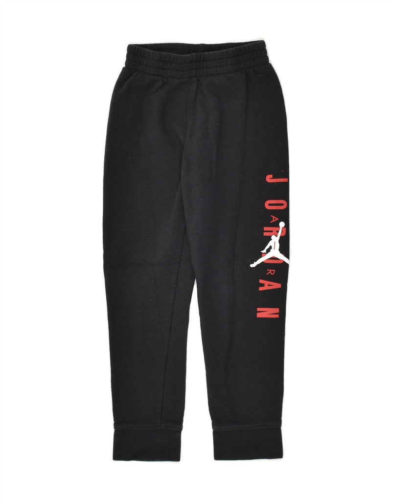 JORDAN Boys Graphic Tracksuit Trousers Joggers 6-7 Years Black Cotton | Vintage Jordan | Thrift | Second-Hand Jordan | Used Clothing | Messina Hembry 