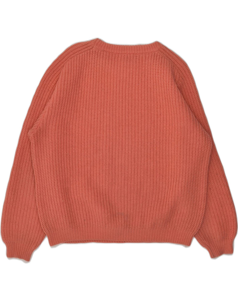 BENETTON Womens Crew Neck Jumper Sweater IT 48 XL Orange Wool | Vintage Benetton | Thrift | Second-Hand Benetton | Used Clothing | Messina Hembry 