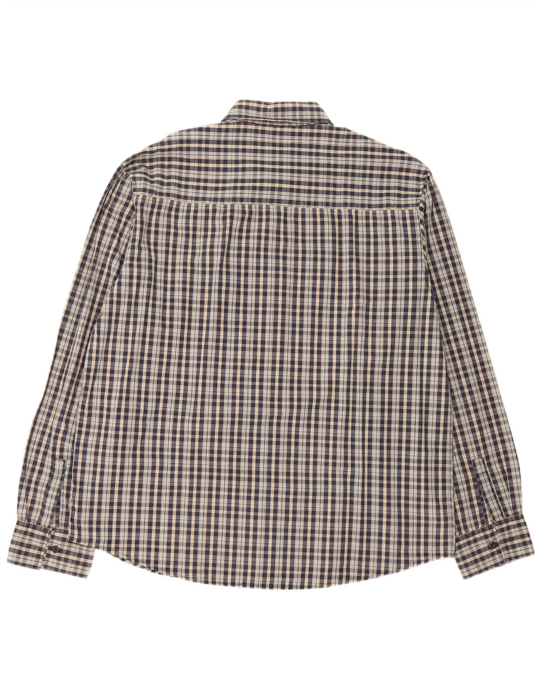 LEVI'S Mens Shirt XL Navy Blue Check Polyester