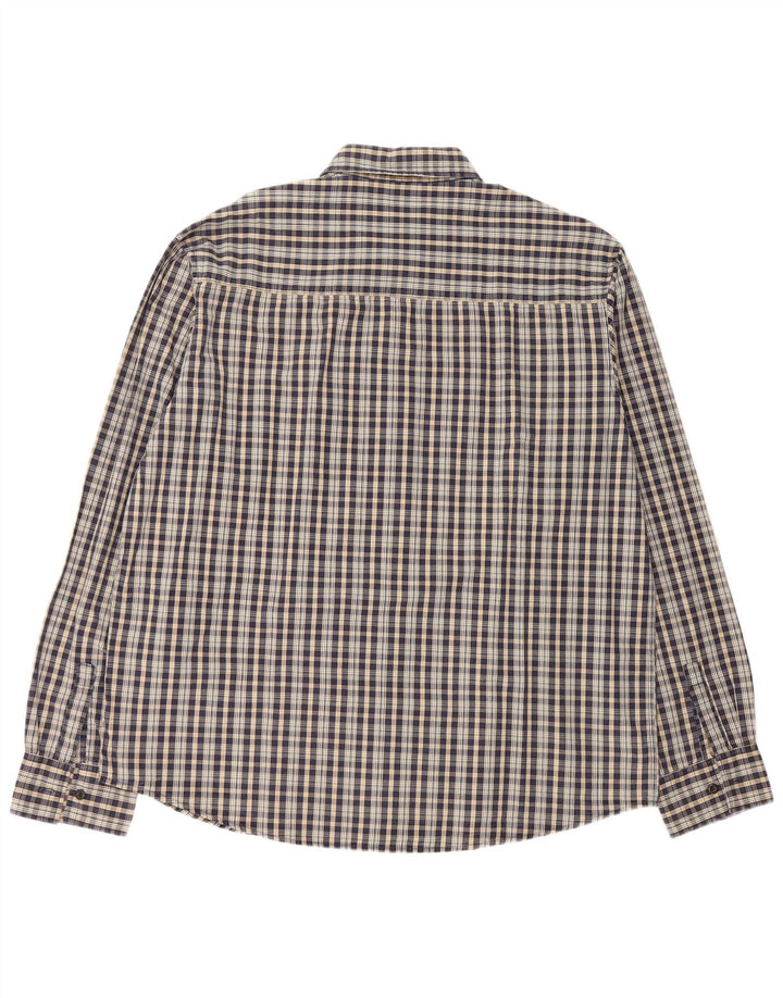 LEVI'S Mens Shirt XL Navy Blue Check Polyester