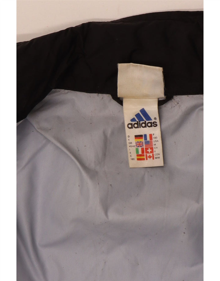 Adidas Mens Rain Jacket UK 40/42 Medium Black Colourblock Nylon