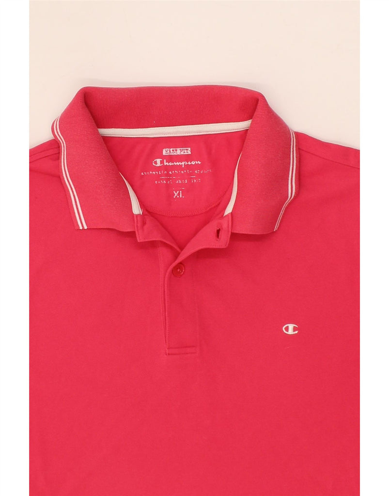 CHAMPION Mens Easy Fit Polo Shirt XL Pink Cotton Vintage Champion and Second-Hand Champion from Messina Hembry 