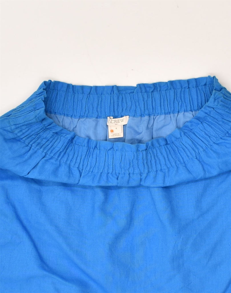 J. CREW Womens Straight Skirt US 4 Small W30  Blue Linen | Vintage J. Crew | Thrift | Second-Hand J. Crew | Used Clothing | Messina Hembry 