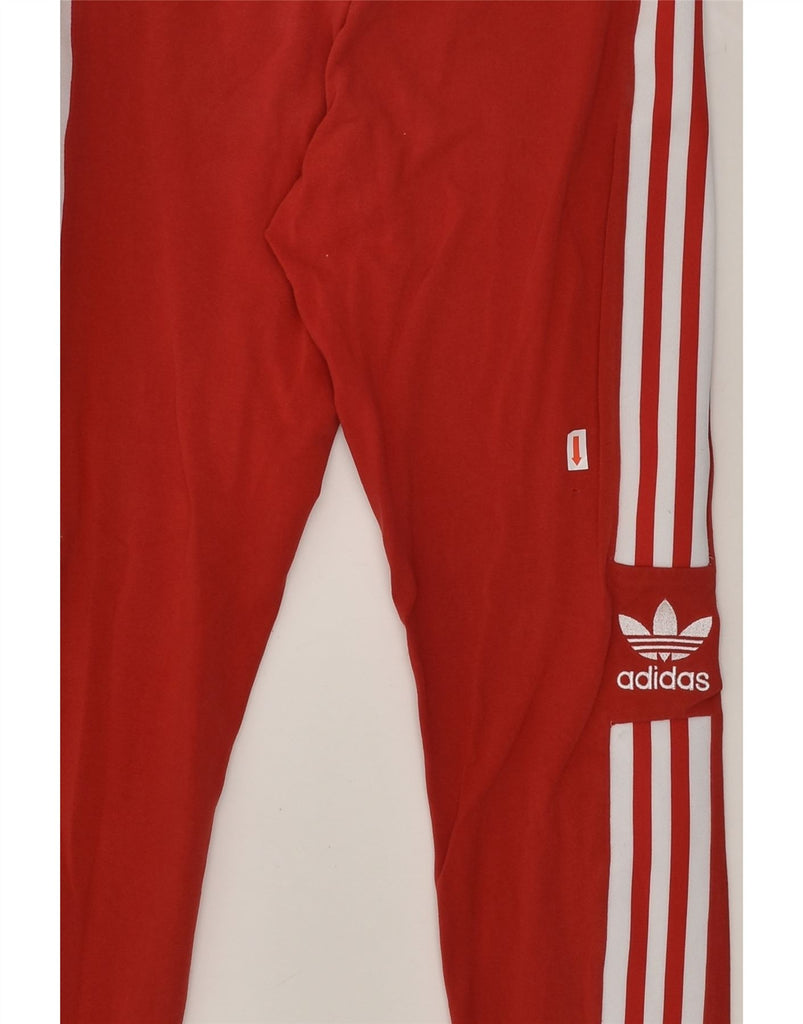 ADIDAS Womens Leggings UK 10 Small Red Cotton | Vintage Adidas | Thrift | Second-Hand Adidas | Used Clothing | Messina Hembry 