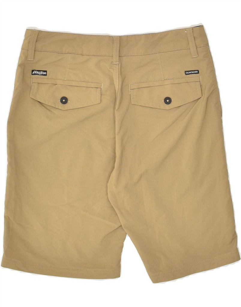 QUIKSILVER Mens Chino Shorts W28 Small  Brown Nylon | Vintage Quiksilver | Thrift | Second-Hand Quiksilver | Used Clothing | Messina Hembry 