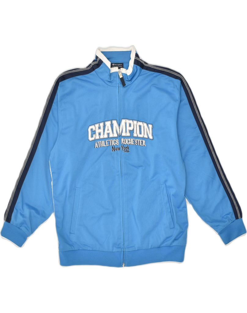 CHAMPION Boys Graphic Tracksuit Top Jacket 11-12 Years Large Blue | Vintage Champion | Thrift | Second-Hand Champion | Used Clothing | Messina Hembry 