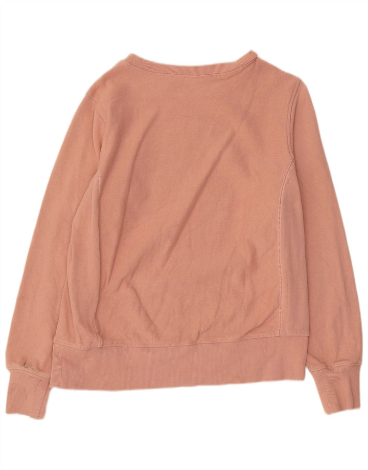 Champion Womens Sweatshirt Jumper UK 14 Large Pink Cotton