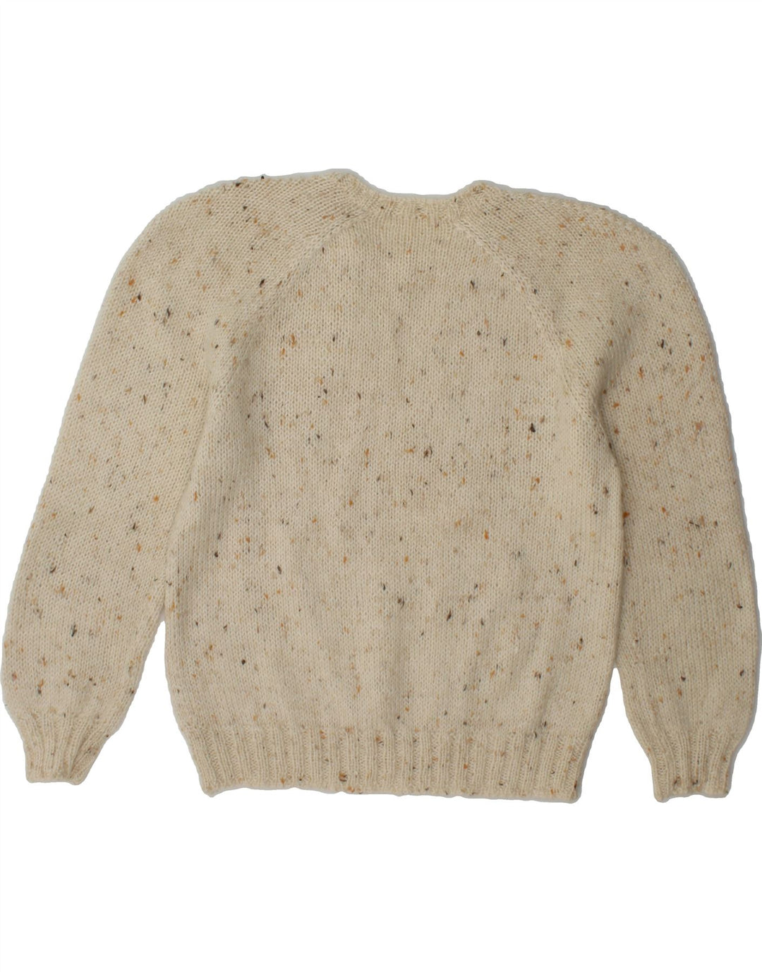VINTAGE Womens Crew Neck Jumper Sweater UK 14 Medium Grey Flecked Vintage Vintage and Second-Hand Vintage from Messina Hembry 