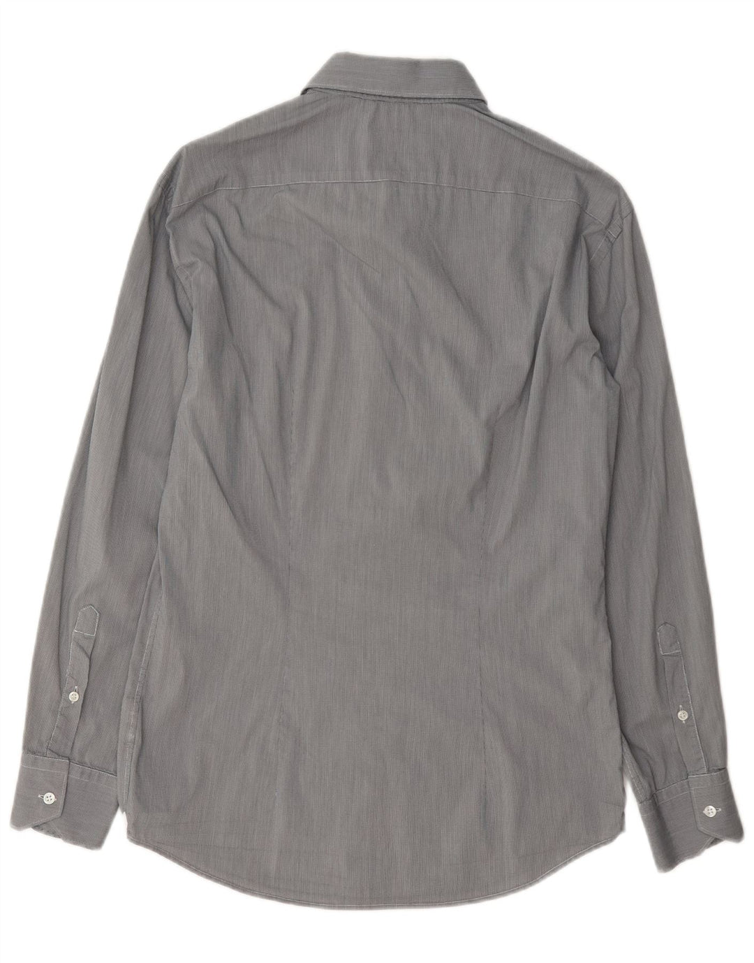 Trussardi Mens Shirt Size 39 Medium Grey Houndstooth